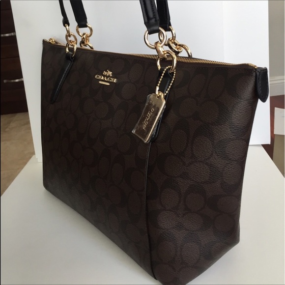 NWT!!!! Coach Signature Ava Tote in Brown/Black.. - Picture 3 of 4